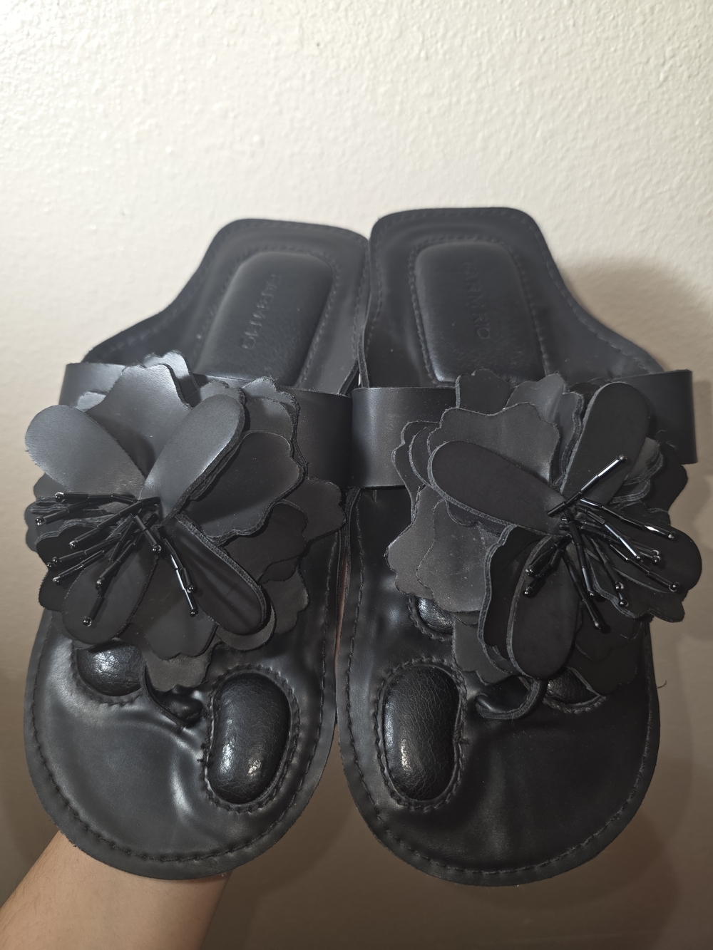 FARM Rio Black Floral Slide Mules - Women - Picture 3 of 9
